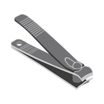 Illustration of a basic, traditional lever-style nail clipper, used as a design benchmark in a comparison chart.